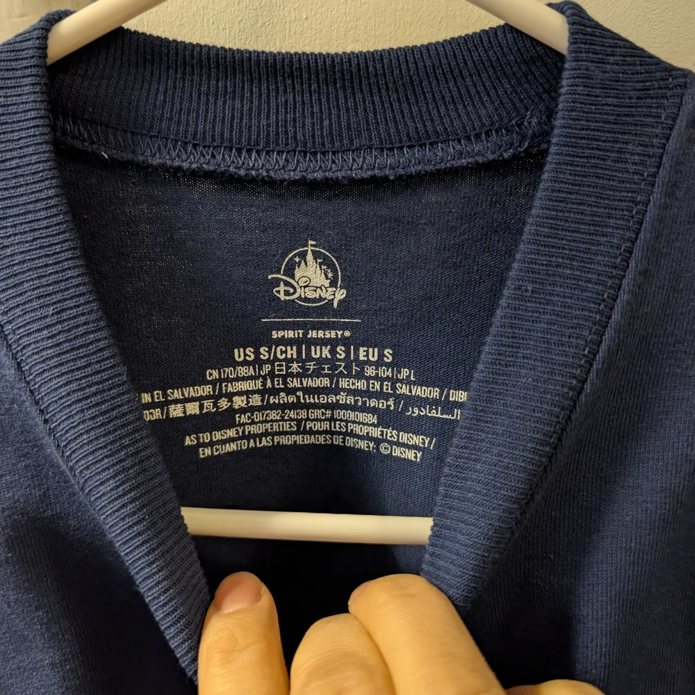 Disney Unisex Spirit Jersey Blue Stitch Long Sleeve Shirt Unisex NWT - Picture 8 of 9